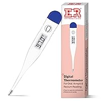 Ever Ready First Aid Digital Thermometer for Oral Armpit and Rectum Temperature, Accurate Temperature by Mouth or Under The arm