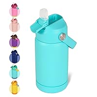 12oz Leak-proof Kids Water Bottle With Straw, Insulated Stainless Steel Vacuum Bottle For School, BPA Free, Green