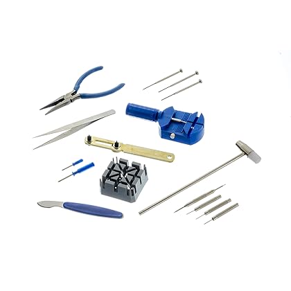 SE 16-Piece Watch Repair Tool Kit - Comprehensive Set for Watch Maintenance and Repair, Ideal for Hobbyists and Professionals - JT6221