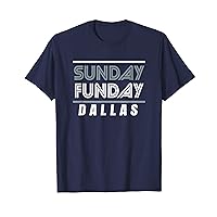 Fun Dallas Blue & Grey Dallas Sporty Sunday Funday Fan Wear T-Shirt