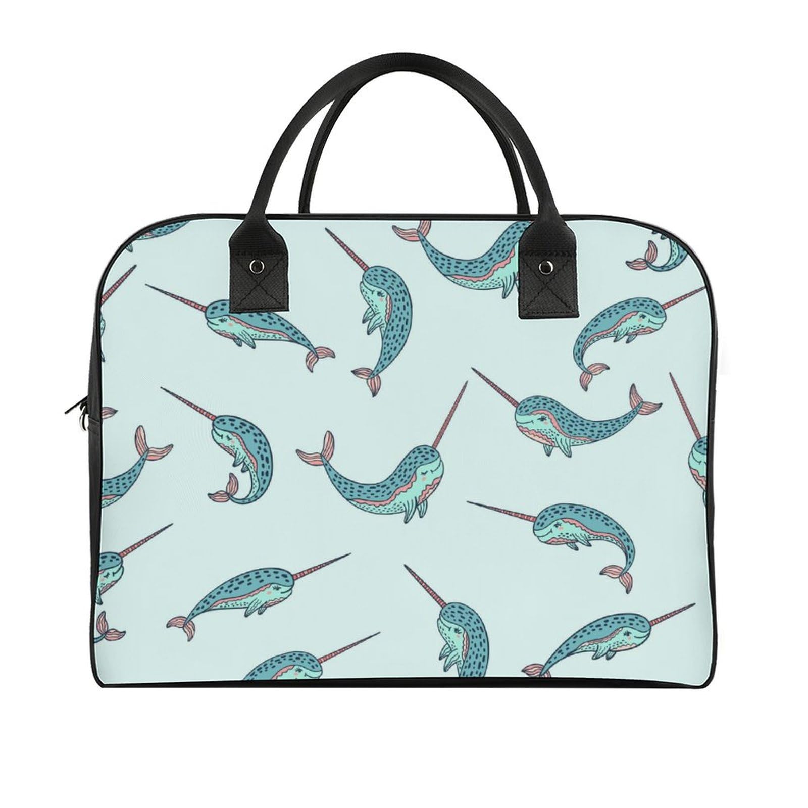 Narwhal Dream Large Crossbody Bag Laptop Bags Shoulder Handbags Tote with Strap for Travel Office
