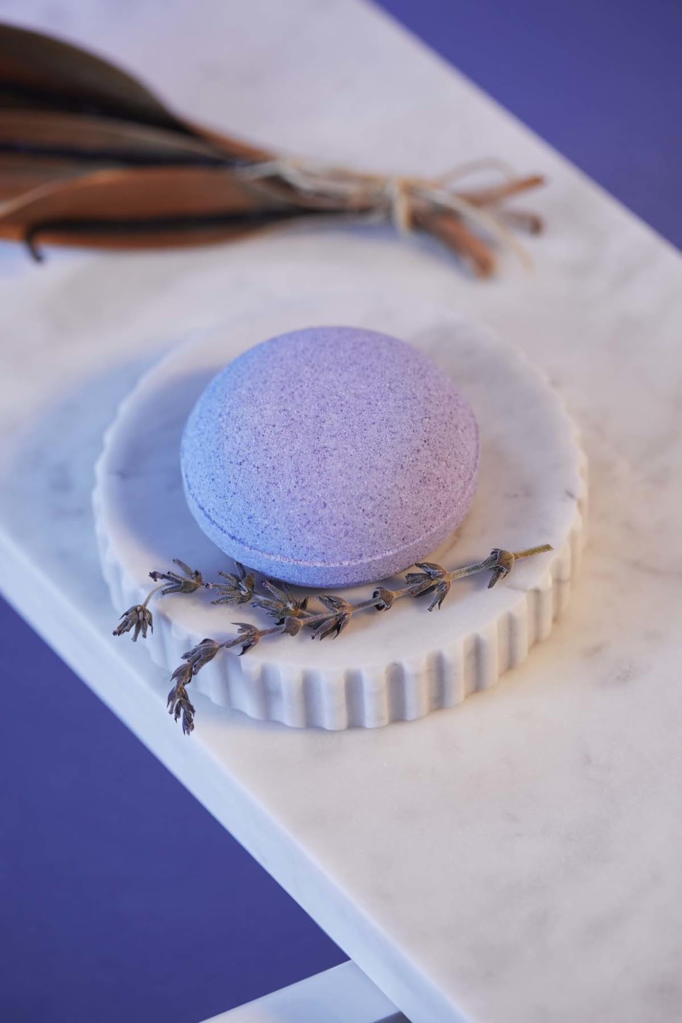 Sprig by Kohler Lavender + Vanilla Bath Bomb, Hypoallergenic, Made with Natural Botanicals & Premium Skincare Ingredients (Shea Butter, Coconut Oil, & Kaolin Clay) to Relax and Calm - Sleep