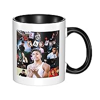 Nle Music Singer Choppa Rapper Collage Ceramic Mug Cup Tea Cup With Handle For Deco Office Home Gift Tea Beverages 11oz Black