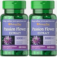 Passion Flower 1000 Mg, 60 Count (Pack of 2)