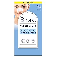 Bioré Original Blackhead Remover Strips, Deep Cleansing Nose Strips With Instant Pore Unclogging, Features C-Bond Technology, Oil-Free, Non-Comedogenic Use, 14 Count