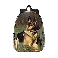 German Shepherd Dog Print Backpack for Women Men Lightweight Laptop Bag Casual Daypack Laptop Backpacks 15 Inch