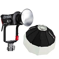 Aputure LS 600C PRO RGBWW LED Light 600W Output with Hyper Reflector - Full-Color Studio Lighting for Photographers and Videographers Bundle with Lantern Softbox (2 Items)