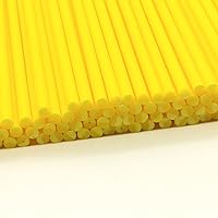 190mm x 4.5mm Yellow Plastic Lollipop Sticks - (2 Pk) 10000 Pcs
