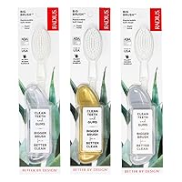 RADIUS Big Brush With Replaceable Head, Right Hand, Gold, Marble, Ice (3 Pack), 3 Count
