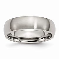 JewelryWeb Titanium Brushed Band Ring in Titanium Variety of Ring Sizes and 4mm 5mm 6mm 7mm 8mm