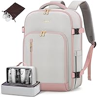 LOVEVOOK Travel Backpack for Women，Carry on Backpack Flight Approved， Personal Item Travel Bag with 3 Packing Cubes，Large Waterproof Daypack Luggage Weekender Overnight Backpack