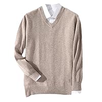 100% Cashmere Sweater Men's Classic V Neck Pullover Autumn Winter Warm Men's Wear Pullover