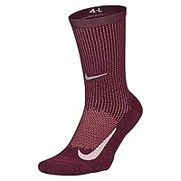 Nike Men`s Spark Wool Cushioned Crew Running Socks 1 Pair (Bardo(SX7207-610)/Pink, Men's 6-7.5/Women's 7.5-9)
