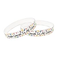 Fundraising For A Cause Hope Comes in Multi Colored Ribbon Silicone Bracelet - Cancer Wristband w/Different Ribbon Colors - Cancer Survivor & Support