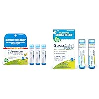 Boiron Gelsemium 30C Stress Relief Homeopathic Medicine and StressCalm On The Go Stress Relief, 80 Count