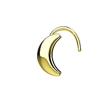 Moon Nose Stud, Nose Rings Studs, Crescent Nose Jewelry, Handmade Minimalist Nose Piercing