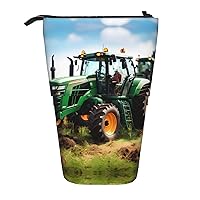 BREAUX Company Farm Tractor Print Vertical Organizer, Portable Storage Bag, Zippered Cosmetic Bag, Holiday Gift