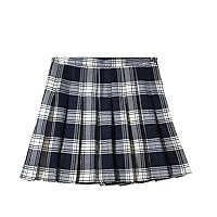 Plaid Women's Mini Skirt Summer A-Line Pleated Casual High Waist Girls Short Street Skirt