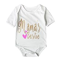 Infant Girls Short Sleeve Letter Prints Romper Newborn Clothes 4t Easter Outfit for Girl