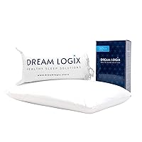 Talalay Natural Latex Foam Pillow DreamLogix - Set of 2 - Standard Size Soft Pillow for Sleeping, Side & Stomach Sleepers, 100% Cotton Cover, Neck Support (Soft, Standard Size 24''x16'')