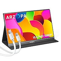 ARZOPA Portable Monitor 15.6 and 6ft USB C Fast Charging Cable Bundle
