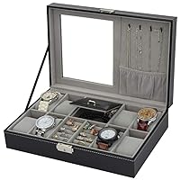 PU Leather Watch Jewelry Box High-end Organizer Storage Box Case for Watch Jewery Ornament Make Up Container Organizer