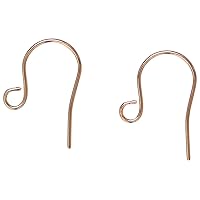 Sofia D-64-PG Accessory Parts, Stainless Steel Hook Earrings, 0.5 inches (12 mm), Pink Gold