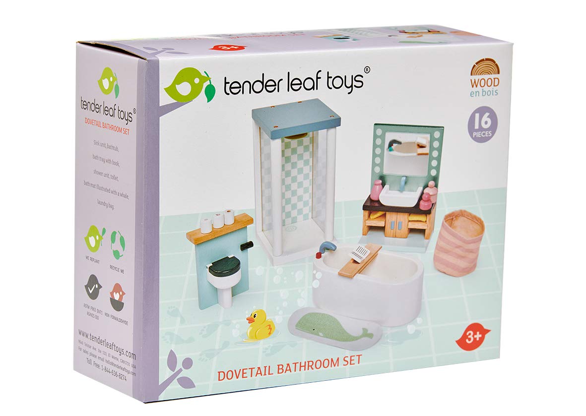 Tender Leaf Toys - Dovetail Dollhouse Accessories - Detailed Wooden Furniture Sets and Room Decor - Encourage Creative and Imaginative Fun Play for Children - Age 3+