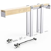 EaseLife 32x80in Pocket Door Frame Kit with Two-Way Soft Close Mechanism for 2X4 Studs Wall,Sliding Hardware for 24