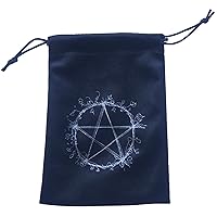 Tarots Cards Storage Bag Pentacle Tarot Dice Bag Drawstring Pouch Jewelry Bag Travel Gift Bag Divination Accessories Tarot Card Bag Portable Storage Pouch With Drawstring Pentacle Tarot Rune Bag