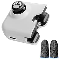 YAO L1 Pro Mobile Game Controller Joystick for iPhone (iOS 13.4 or Later), Gaming Gamepad for PUBGG Mobile, Call of Duty Mobile(CODM), Wild Rift, Genshin Impact, with 2 pcs Finger Sleeve - White