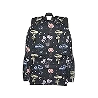 Pastel Space Mushrooms Backpack Large Laptop Backpack Lightweight Backpack Casual Daypack School Bag for Kids Teen Boy Girl