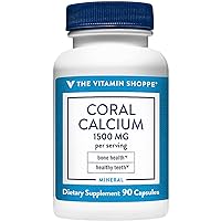 The Vitamin Shoppe Coral Calcium 1,500MG - Eco Safe Source of Calcium, Magnesium & Trace Minerals to Support Healthy Bones and Teeth (90 Capsules)