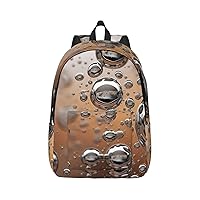 Water Drops On Glass Backpack Canvas Lightweight Laptop Bag Casual Daypack For Travel Busines Women
