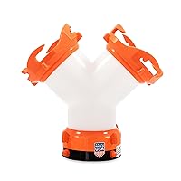 Camco RhinoFLEX Camper/RV Wye Sewer Hose Fitting | Features 360-Degree Swivel Ends & Built-In Gaskets for Odor Tight Connection | Allows for 2 Sewer Hoses to Connect to the Same Dump Station (39812) , Orange