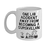 Chemistry Mugs - One Lab Accident Away - Funny Chemist Gifts | Chemistry Teacher Gifts
