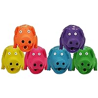 9-Inch Latex Polka Dot Globlet Pig Dog Toy, Assorted Colors