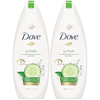 Dove Body Wash 11 Ounce Go Fresh Cucumber & Green Tea, 11 Fl Oz (Pack of 2)