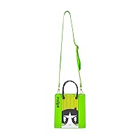 Concept One Fred Segal The Powerpuff Girls Tote Bag, Women's Mini Travel Handbag Side Purse with Adjustable Crossbody Shoulder Strap, Buttercup