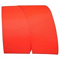 Reliant Ribbon Grosgrain Texture Ribbon, 3 Inch X 50 Yards, Neon Orange