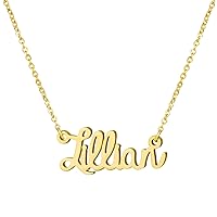 Yiyang Personalized Name Necklace 18K Gold Plated Stainless Steel pendant Jewelry Birthday Gift for Girls