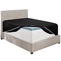 Hearth & Harbor Black Fitted Sheet Queen Size, Extra Deep Pocket Queen Fitted Sheet Only, 1800 Microfiber Fitted Bed Sheet, Ultra Soft Fitted Queen Sheet Fits up to 24 '' Mattress