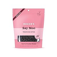 Bocce's Bakery Say Moo Beef & Cheddar Training Treats for Dogs, Wheat-Free Dog Treats, 6 oz Bag