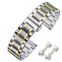 Metal Watch Band Stainless Steel 16mm 18mm 19mm 20mm 21mm 22mm 24mm Watch Strap Bracele Replacement Bands