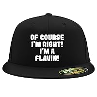of Course I'm Right! I'm A Flavin! - Flexfit 6210 Structured Flat Bill Fitted Hat | Baseball Cap for Men and Women