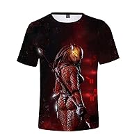 Teen The Predator Short Sleeve T Shirt-Men 3D Printed Round Neck Casual Tee Tops(XXS-4XL)