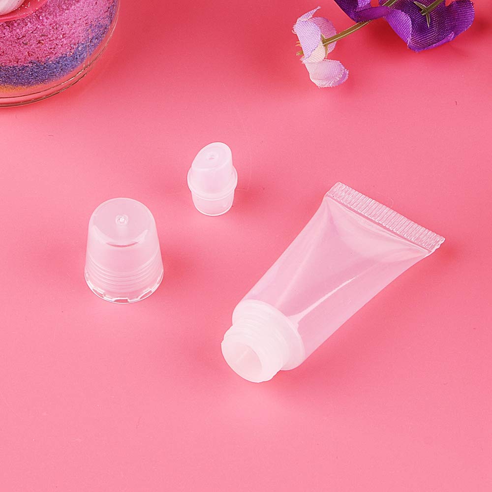 10 Pcs 8ML Refillable Lip Gloss Soft Tube Makeup Cosmetic Lip Oil Storage Container Cases