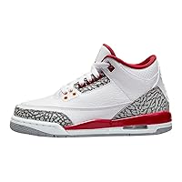 Nike boys Air Jordan 3 GS 398614 126 Cardinal, White/Light Curry/Cardinal Red, Size 4Y