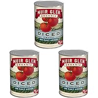 Muir Glen Organic Diced Canned Tomatoes, No Salt Added, 14.5 oz. (Pack of 36)