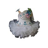 Baby Girls' Cupcakes Flowers Crystals Above Knee Pageant Dresses